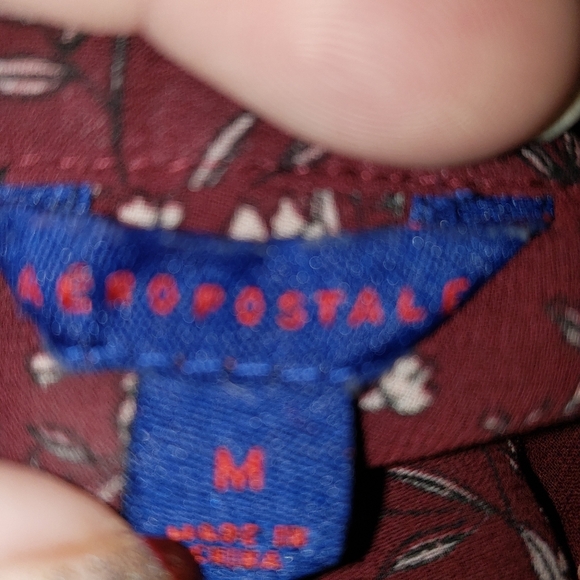 Misses sz M Aeropostale Cold Shoulder Sheer shirt - Picture 4 of 6